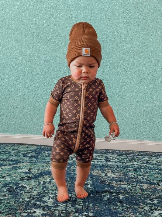 Bamboo Ribbed Zippy Romper