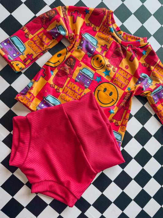 Holy Vibes bummies set